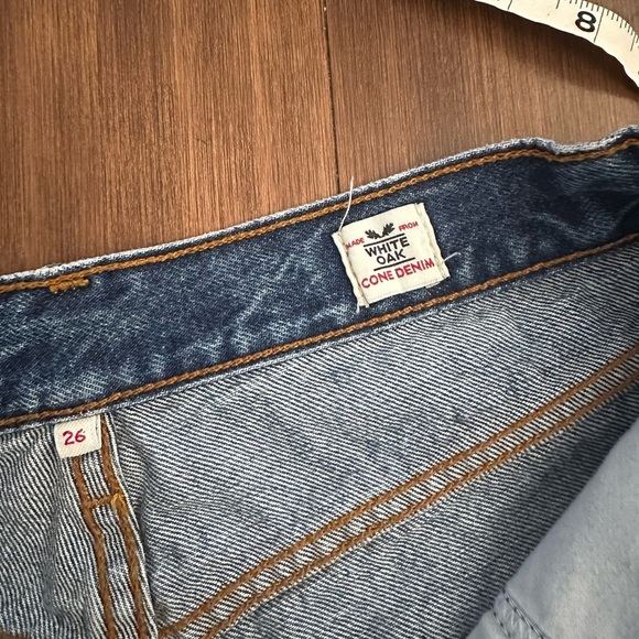 Levi’s 501 selvedge White Oak Cone denim raw hem button fly shorts 26 - Picture 2 of 10